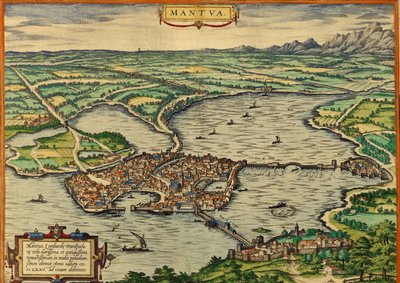 Mantova, Italië door Georg and Hogenberg Franz (1535 90) Braun
