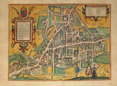 Kaart van Cambridge uit Civitates Orbis Terrarum door Georg Braun door Georg Braun and Hogenberg Franz