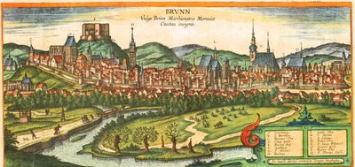 Margraafschap Moravië, 2e grootste stad van Tsjechië door Georg and Hogenberg Franz (1535 90) Braun