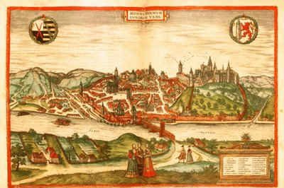 Meissen, Duitsland door Georg and Hogenberg Franz (1535 90) Braun