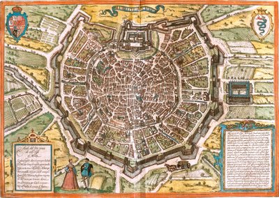 Milaan, Italië door Georg and Hogenberg Franz (1535 90) Braun