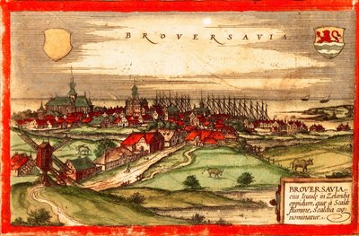 Netherlands, Zeeland, Brouvershaven door Georg and Hogenberg Franz (1535 90) Braun
