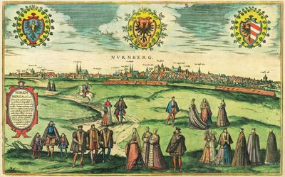 Neurenberg, Neurenberg, Duitsland door Georg and Hogenberg Franz (1535 90) Braun