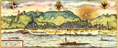 Oberwesel, Duitsland door Georg and Hogenberg Franz (1535 90) Braun