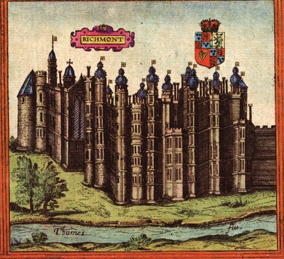 Richmond, Engeland door Georg and Hogenberg Franz (1535 90) Braun
