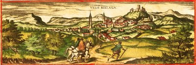 Velez Malaga, Spanje door Georg and Hogenberg Franz (1535 90) Braun