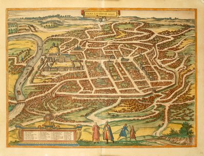 Vilnius uit Civitates Orbis Terrarum door Georg Braun and Hogenberg Franz