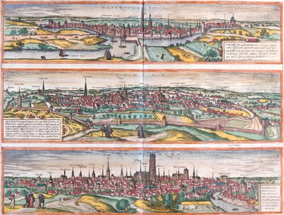 s-Hertogenbosch, Leuven, Machelen, Netherlands, Belgium door Georg and Hogenberg Franz (1535 90) Braun