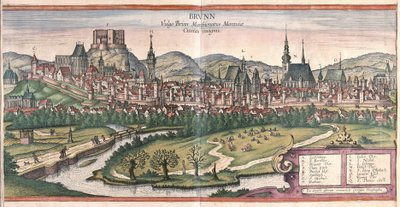Brno, Tsjechië (gravure) door Georg Braun and Hogenberg Franz