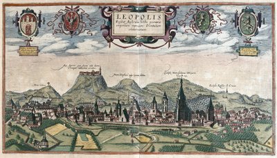 Lviv (Lvov), Oekraïne (gravure) door Georg Braun and Hogenberg Franz