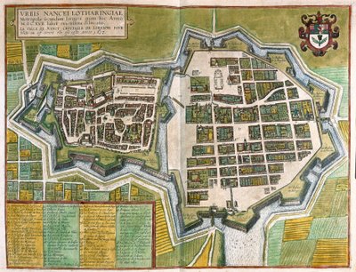 Nancy, Frankrijk (gravure) door Georg Braun and Hogenberg Franz