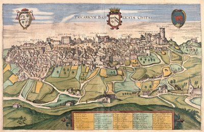 Tricario, regio Basilicata, Italië (gravure) door Georg Braun and Hogenberg Franz
