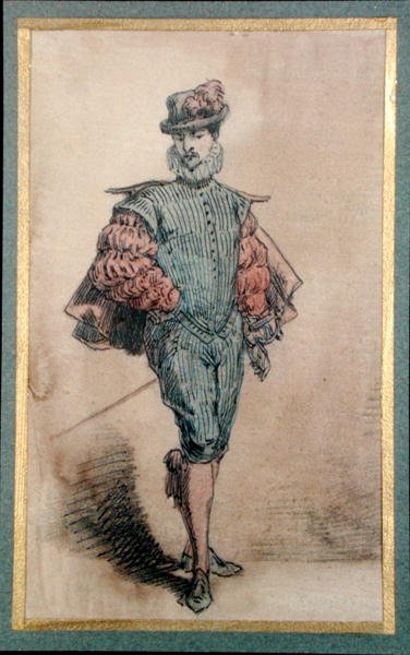 Mannelijk personage in historische kostuum door George Sand