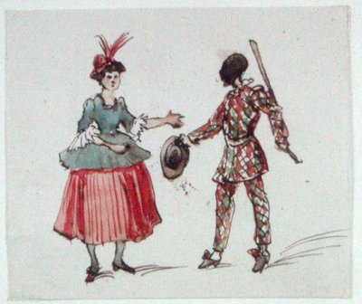 Twee personages uit de Commedia dell