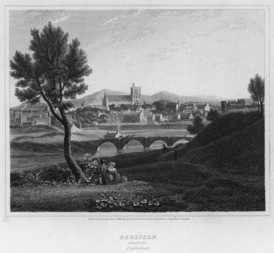Carlisle, Algemeen Uitzicht, Cumberland (gravure) door George (after) Arnald