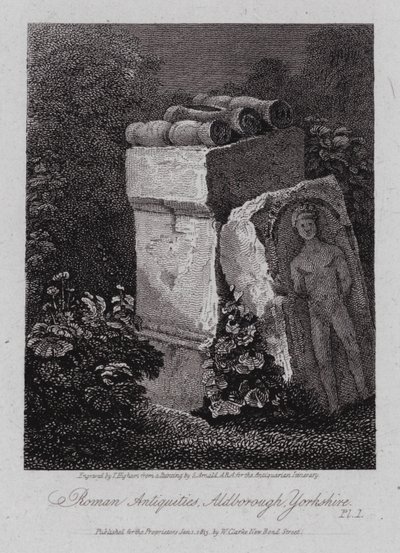 Romeinse Oudheden, Aldborough, Yorkshire door George (after) Arnald