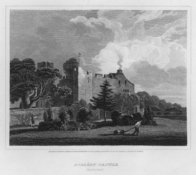 Scaleby Castle, Cumberland door George (after) Arnald