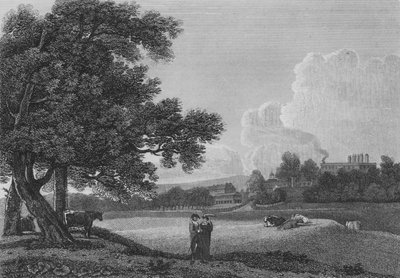 Het Paleis van de Koningin, vanuit het Groene Park met het Wachthuis bij Story