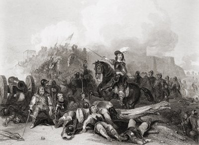 De bestorming van Bristol, 26 juli 1643, gegraveerd door J.C. Varrall door George (after) Cattermole