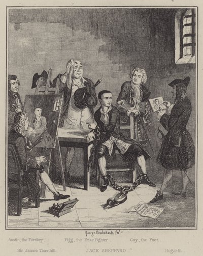 Illustratie voor Jack Sheppard door George (after) Cruikshank