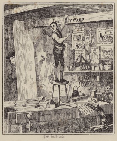 Illustratie voor Jack Sheppard door George (after) Cruikshank