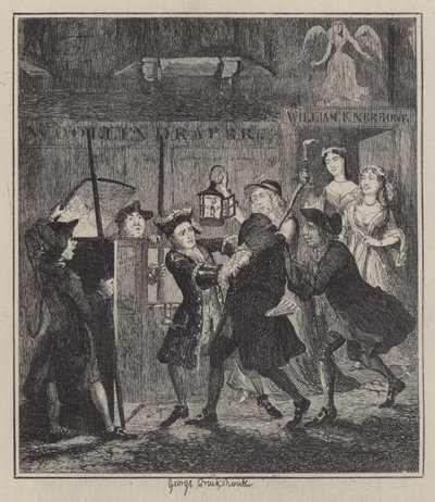 Illustratie voor Jack Sheppard (gravure) door George (after) Cruikshank