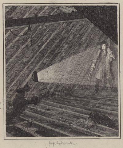 Illustratie voor Jack Sheppard (gravure) door George (after) Cruikshank