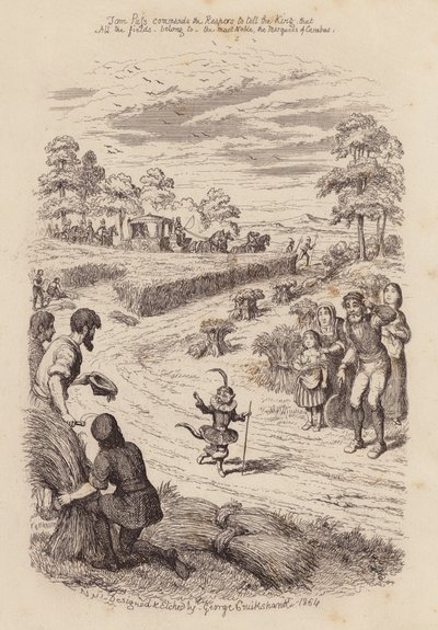 De Gelaarsde Kat door George (after) Cruikshank