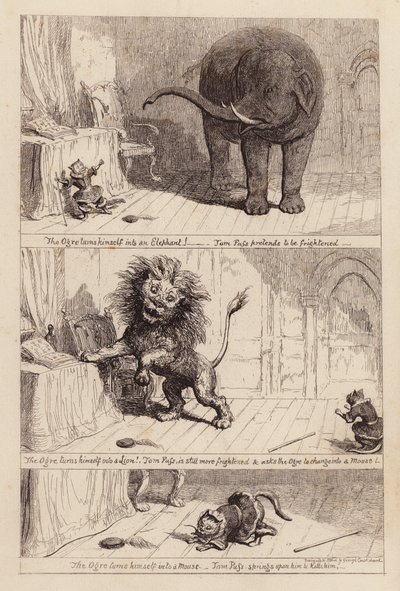 De Gelaarsde Kat door George (after) Cruikshank