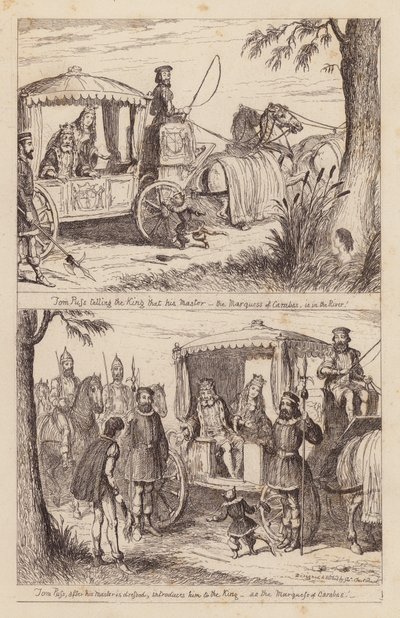 De Gelaarsde Kat door George (after) Cruikshank