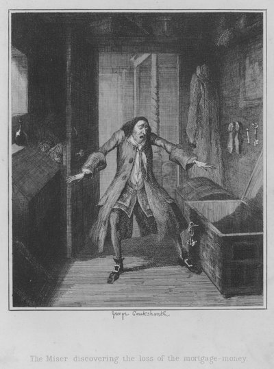 De Vrek ontdekt het verlies van het hypotheekgeld (gravure) door George (after) Cruikshank