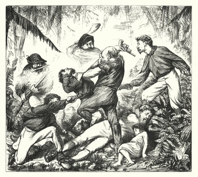 Een geweerduel in Arkansas (gravure) door George (after) Du Maurier