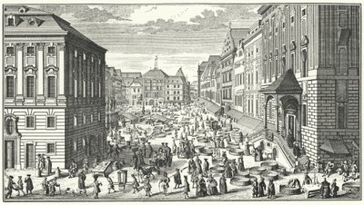 Een uitzicht op Wenen in het jaar 1725 door George (after) Du Maurier