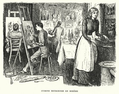 Illustratie voor Trilby door George du Maurier door George (after) Du Maurier