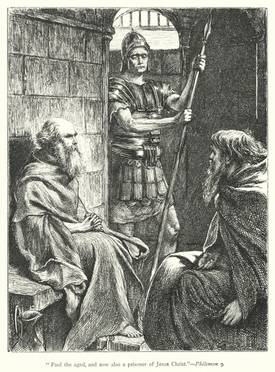 Sint Paulus in de gevangenis door George (after) Du Maurier