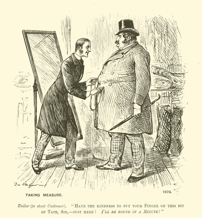 Meting nemen door George (after) Du Maurier