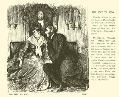 De manier om te vrijen (gravure) door George (after) Du Maurier