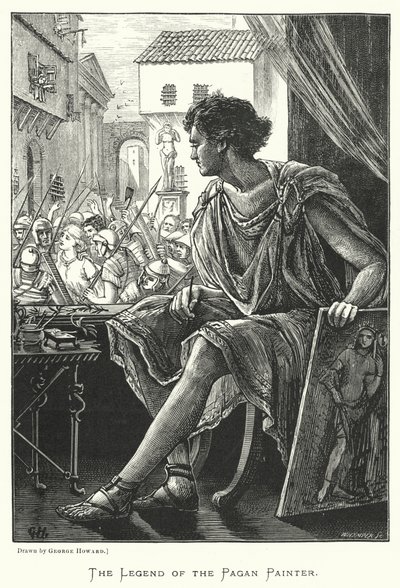 De legende van de heidense schilder door George (after) Howard