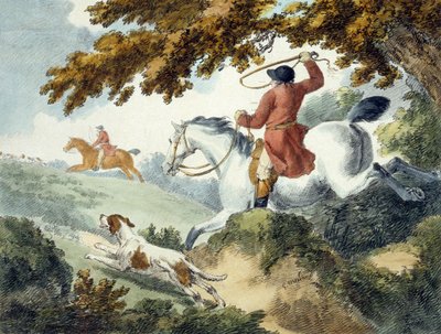 Jacht, gegraveerd door J. Wright door George (after) Morland