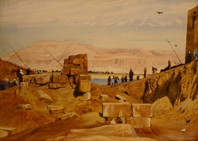 Figuren aan het werk, Luxor door George 9th Earl of Carlisle Howard