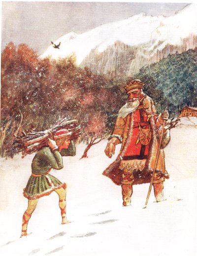 Goede koning Wenceslas, illustratie uit 
