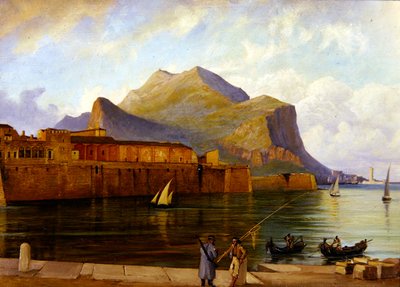 Monte Pellegrino vanuit de Haven van Palermo door George 9th Earl of Carlisle Howard