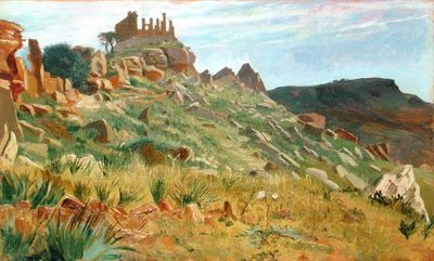 Tempel van Juno Lacina, Agrigento, Sicilië door George 9th Earl of Carlisle Howard