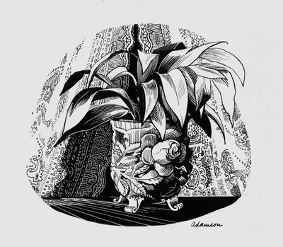 Aspidistra in een Kom door George Adamson