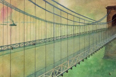 Hammersmith Bridge na de Bootrace door George Adamson