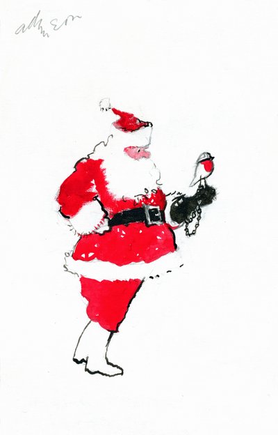 Santa roodborst-valkerij door George Adamson
