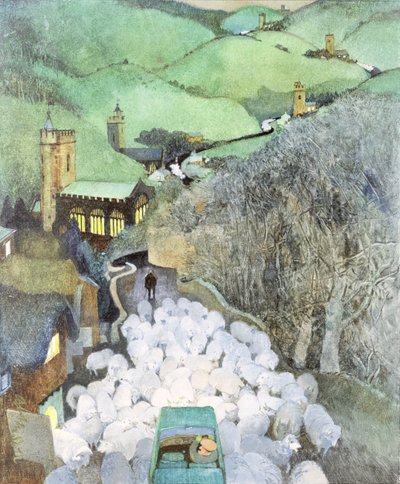 Schapen op de Weg door George Adamson