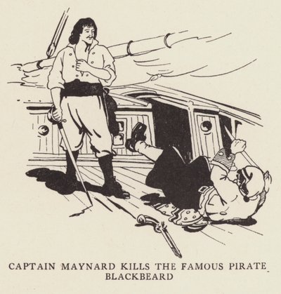 Kapitein Maynard doodt de beroemde piraat Zwartbaard door George Alfred Williams