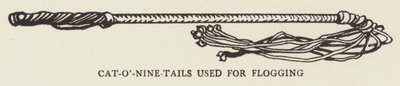 Cat-o-nine-tails gebruikt voor geseling door George Alfred Williams