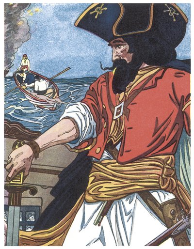 Portret van een piraat Illustratie uit 